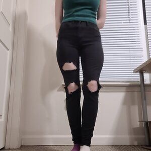 Wild Fable Black Ripped Skinny Jeans